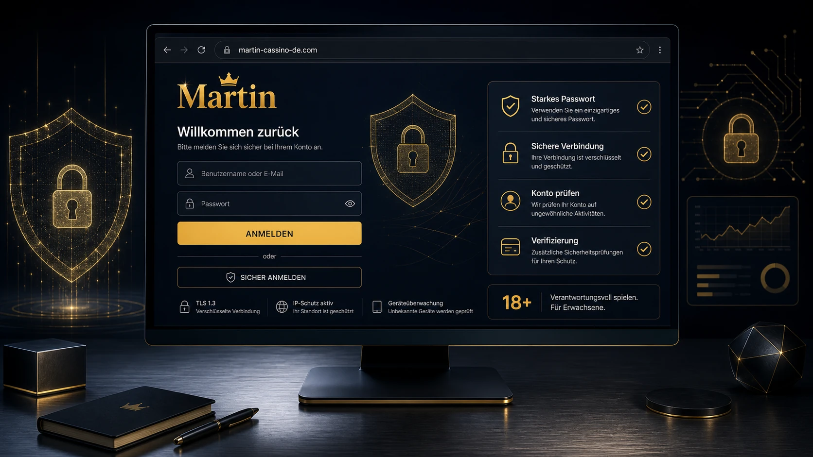 Sicherheit beim Martin Casino Login